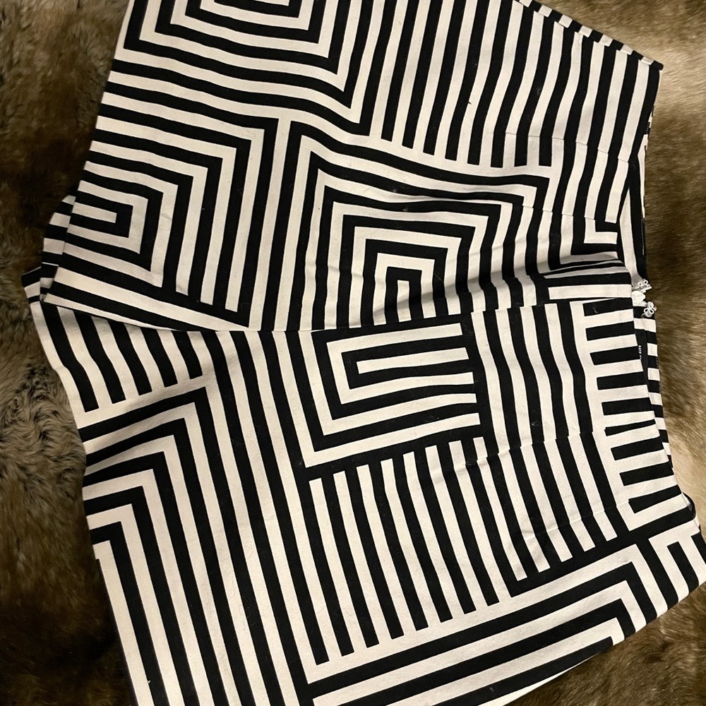 Kate Spade Black and White Striped Skirt